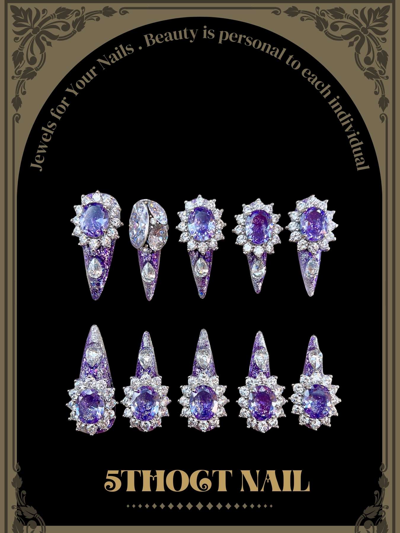 Amethyst Heart of Athena - 5thOct Nail