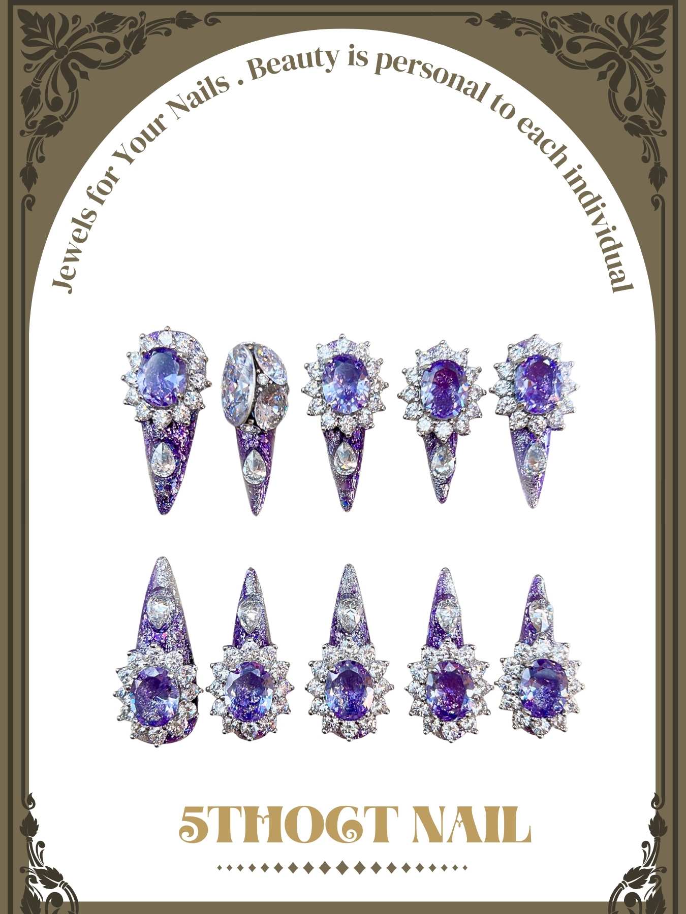 Amethyst Heart of Athena - 5thOct Nail