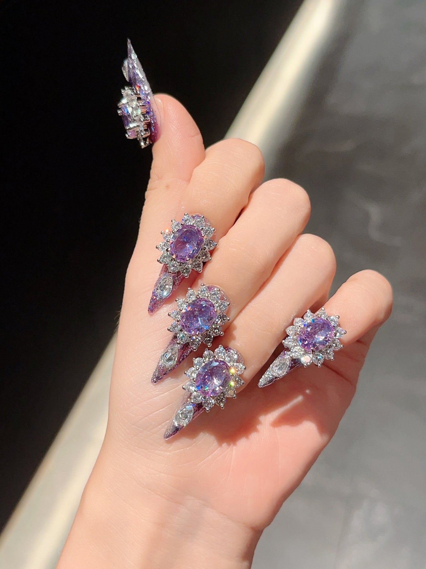 Amethyst Heart of Athena - 5thOct Nail